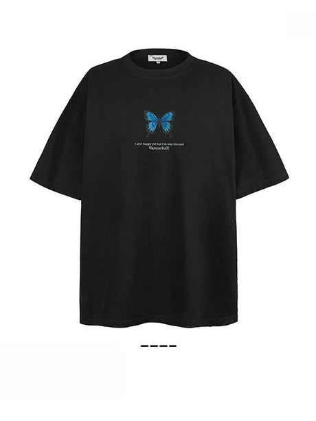 Liber Summer Neutral Printed Butterfly T-shirts