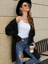 Liber Autumn Women's Plain stitch Mid-length Cardigans Coat