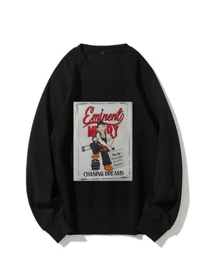Pullover Pattern Printed Sweatshirt