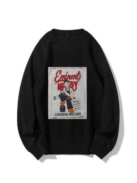 Pullover Pattern Printed Sweatshirt
