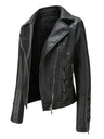 Weaving Bandage Leisure Leather Jacket