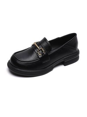Liber Spring and Autumn Thick-soled Metal Buckle Women's Loafers