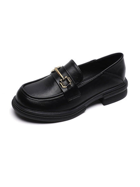 Liber Spring and Autumn Thick-soled Metal Buckle Women's Loafers