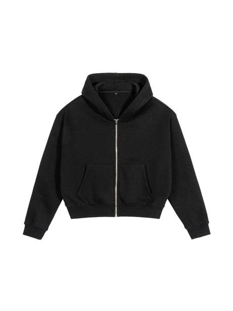 Casual Style Loose Short Style Zipper Hoodies