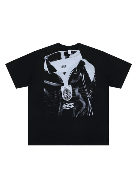 Liber Summer Men's Printed Letter T-shirts