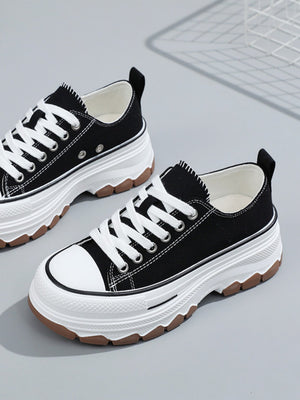 Women's Canvas Thick-soled Casual Sneakers