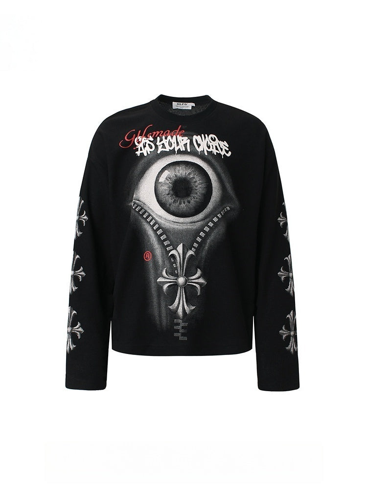 Liber Autumn Neutral wear Printed Eye T-shirts