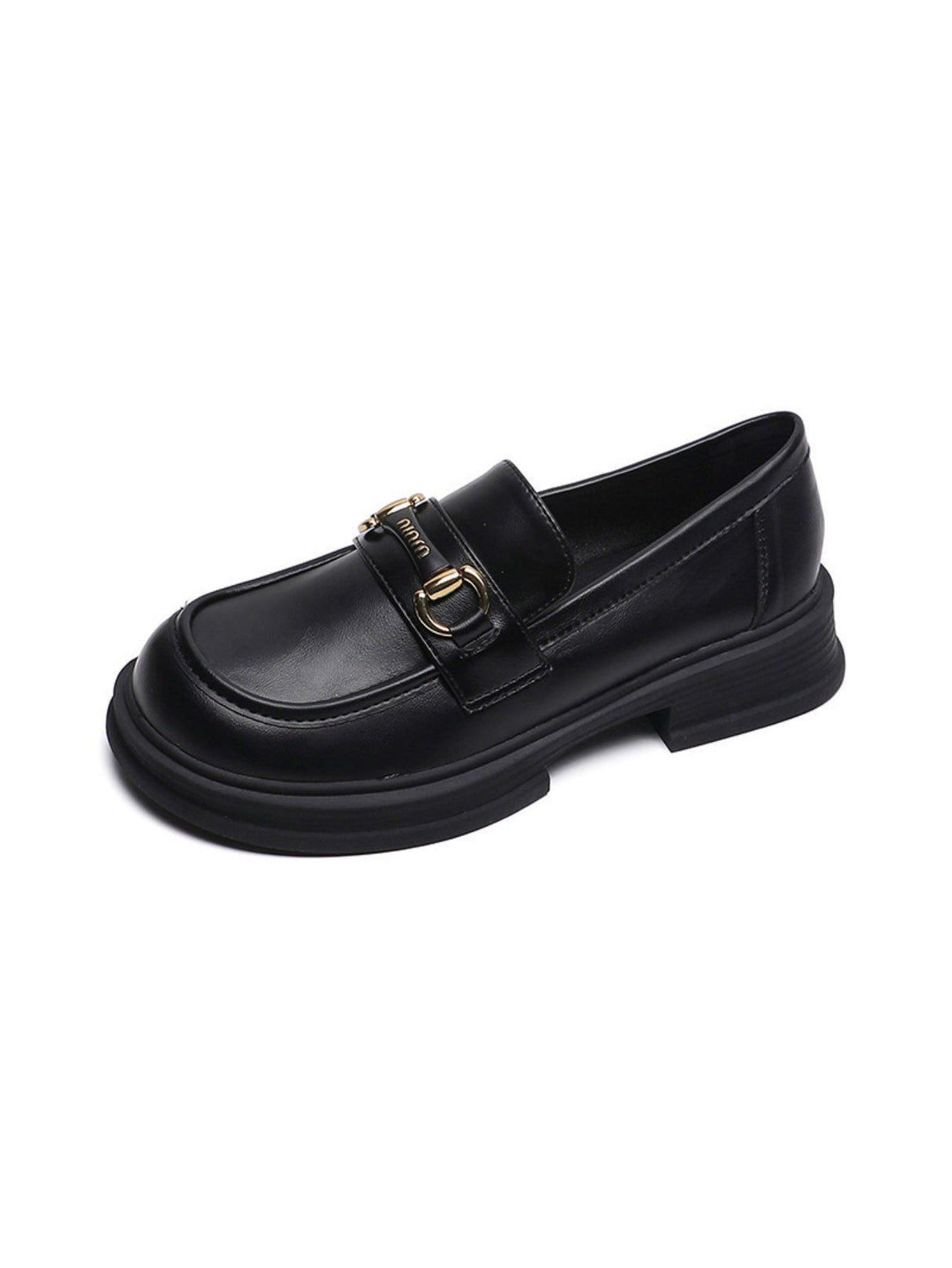 Liber Spring and Autumn Thick-soled Metal Buckle Women's Loafers