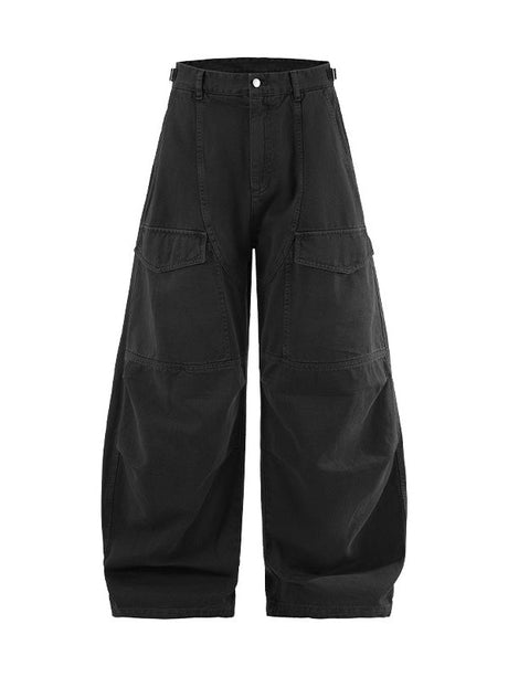 Liber Autumn Neutral wear Solid Color Cargo Trousers