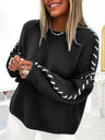 Chain Link 3D Effect Contrasting colors Sweaters
