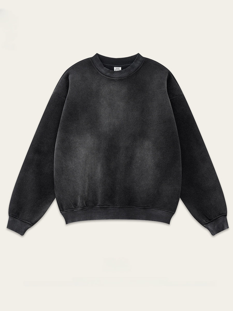 Liber Autumn Neutral wear Ribbed hem Solid Color Sweatshirts&Hoodies