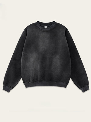 Liber Autumn Neutral wear Ribbed hem Solid Color Sweatshirts&Hoodies