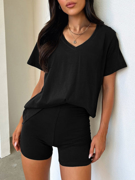 Liber Spring Women's Solid Color None 2-piece Sets