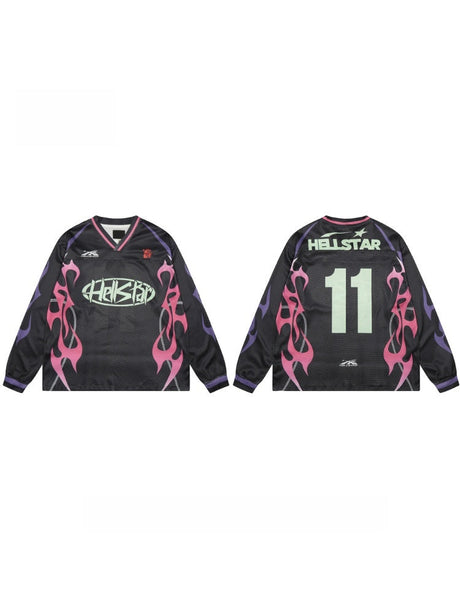 Neutral wear Printed Letter Long-sleeved T-shirt