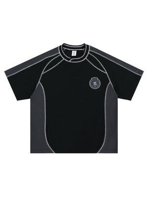 Liber Summer Men's Solid Color Letter T-shirts