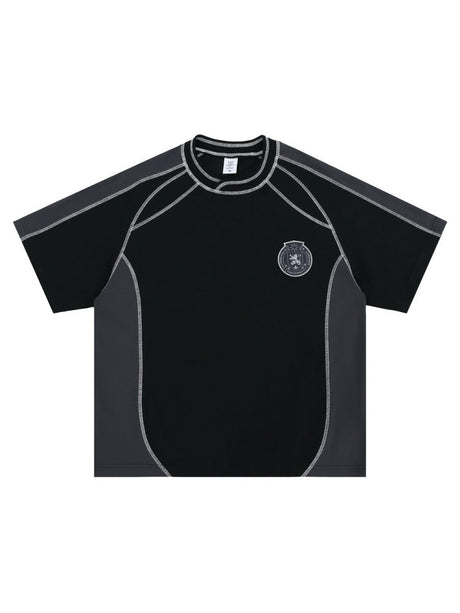 Liber Summer Men's Solid Color Letter T-shirts