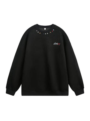 Liber Autumn Men's Embroidered Pattern Letter Sweatshirts&Hoodies