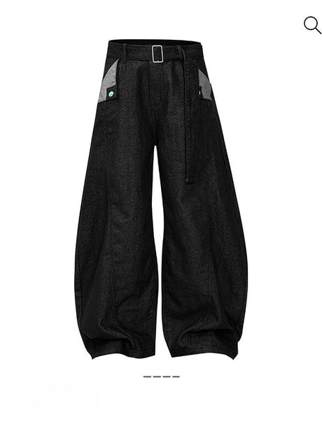 Liber Summer Neutral Belt decoration Jeans