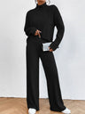 Sweaters Loose Trousers High Collar Two-piece Suit