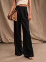 Pleated Wide-leg Pants High Waist Loose Straight Slim Suit Trousers