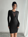 Liber Spring Women's Splicing Solid Color Mini&Short Dresses