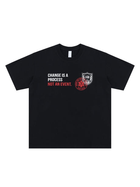 Liber Summer Men's Printed Letter T-shirts