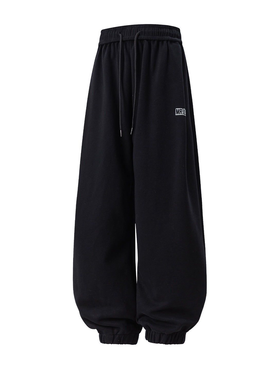 Letter Print Sports And Leisure Three-dimensional Pleating Cuffed Sweatpants