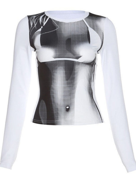 Liber Spring Women's Printed 3D Effect T-shirts