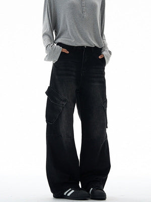 Liber Autumn Neutral wear Pocket decoration Jeans