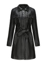 Slim Fit Mid-length Pocket With Belt Leather Jacket