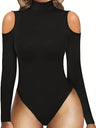 Off-shoulder High-neck Thong Bodysuit Top