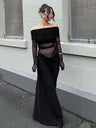 Liber Winter Women's Perspective Solid Color Maxi Dresses