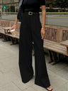 Basic Wide Leg  Pocket High waist Pants