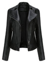Street Cool Slim Fit Beading Leather Jacket
