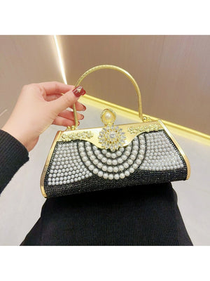 Liber Four Seasons ACC Beaded Diamond Small Square Bag