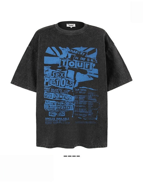Liber Summer Neutral Printed Letter T-shirts