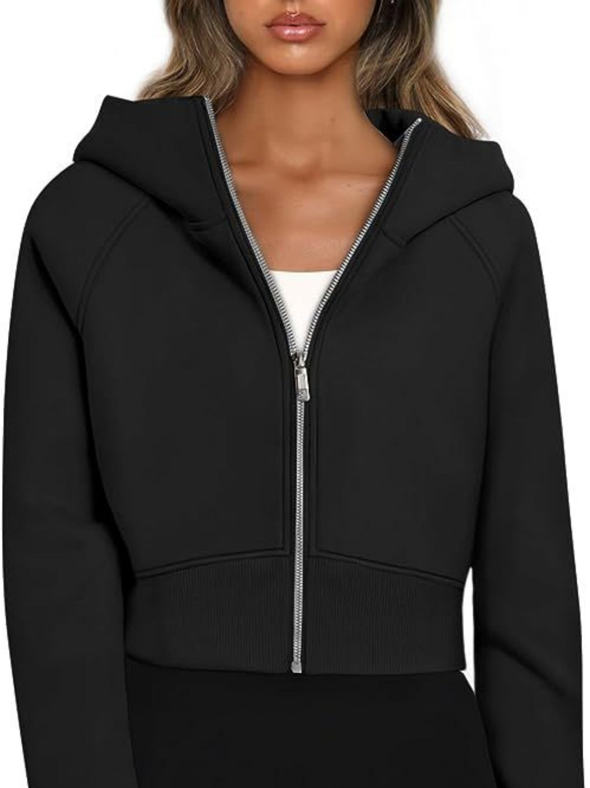 Hooded, Zip-up, Fleece-lined, Warm Sweatshirt/cardigan/outerwear For Autumn And Winter