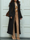 Large Lapel Faux Lambskin Suede Daily Leisure Party Overcoat