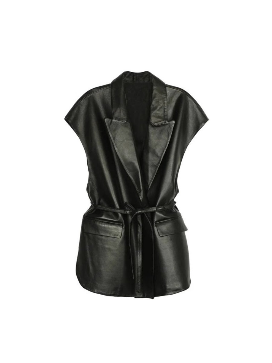 Liber Summer Women's Lace up Solid Color Vests