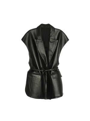 Liber Summer Women's Lace up Solid Color Vests