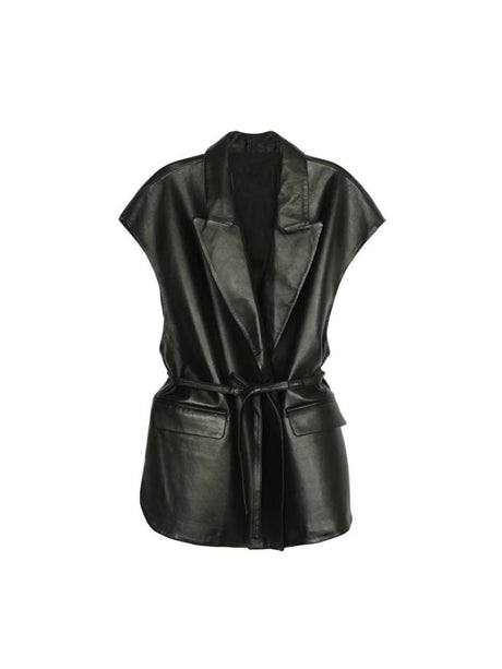 Liber Summer Women's Lace up Solid Color Vests