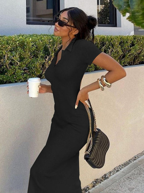 Backless Slit Maxi Dresses