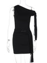 Liber Summer Women's Lace up Solid Color 2-piece Sets