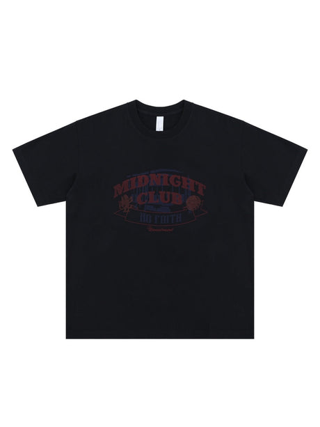 Liber Summer Men's Printed Letter T-shirts