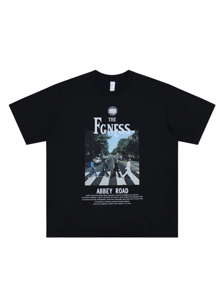 Liber Summer Men's Printed Letter T-shirts