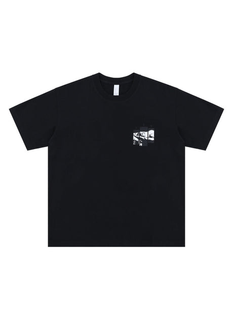 Liber Summer Men's Printed Letter T-shirts