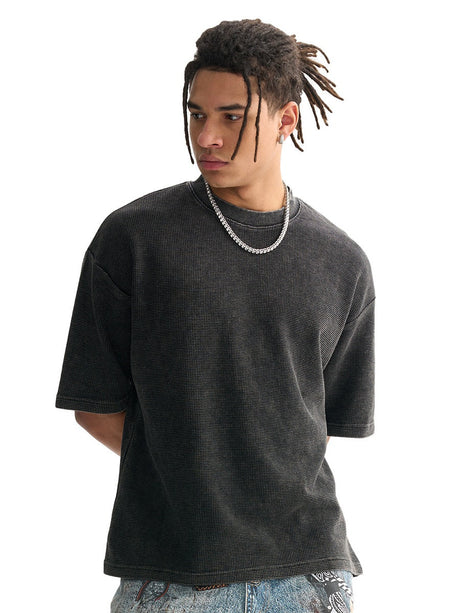 Liber Summer Men's Loose, cropped fit Solid Color T-shirts