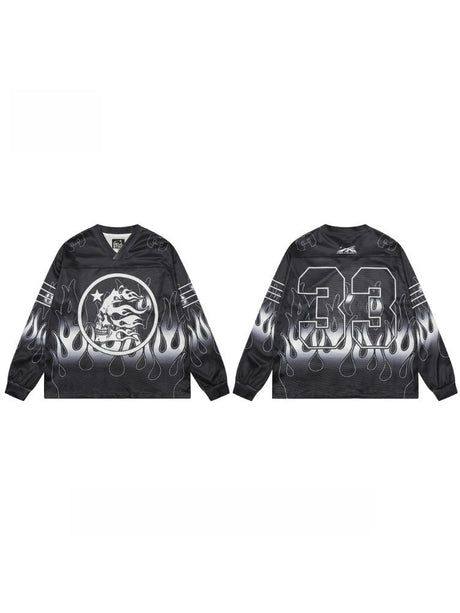 Neutral wear Printed Letter Long-sleeved T-shirt