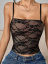 Liber Summer Women's Lace Solid Color Suspenders