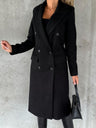 Solid Color Pockets Long Coat